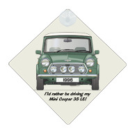 Mini Cooper S 35 LE 1996 Car Window Hanging Sign